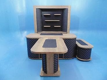 Комплекты мягкой мебели: Комплект офисной мебели, Новый, Шкаф, Дерево, цвет - Черный — 9