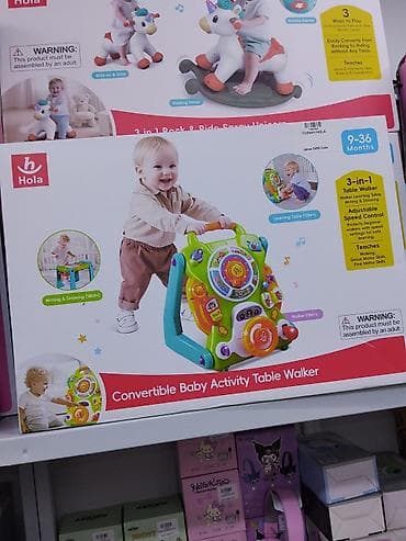 Детские ходунки: Толкач/ходунок Hola 3‑в‑1 Convertible Baby Activity Table Walker - — 1