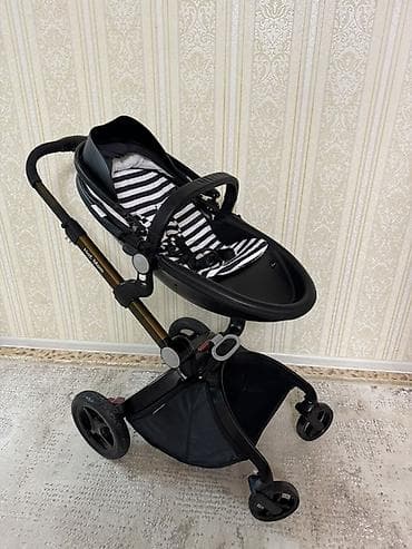 Коляски: Коляска, Другой бренд, цвет - Черный, Б/у, Самовывоз — 2