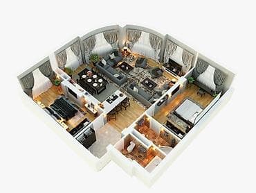 беловодский квартира продажа: 3 комнаты, 117 м², Элитка, 8 этаж, Готовая ПСО (под самоотделку) — 2