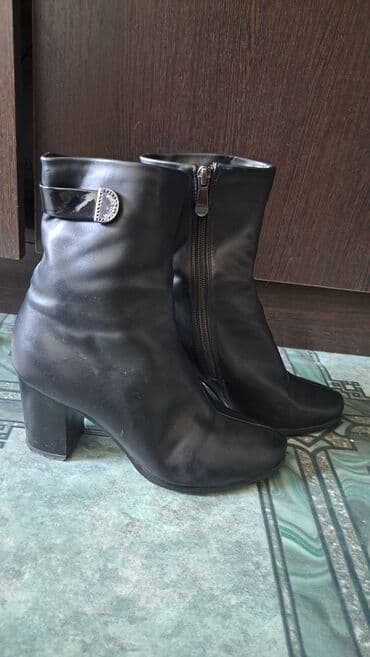 Спецодежда: Женские ботильоны черные - Материал верха: гладкая эко-кожа - — 2