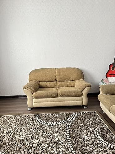 эки кишилик кроват: Ашкана үчүн жумшак бурчек, түсү - Саргыч боз — 3