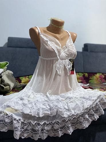 Атайын кийим: Женские ночные сорочки/пеньюары - Модели: на тонких бретелях — 5