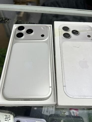 IPhone 17 Pro, Б/у, 256 ГБ, Серебристый, Кабель, 100 %