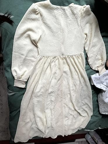 белый платия: Новое/1-раза надевала на кыз узатуу. Платье-макси нежного кремового — 6