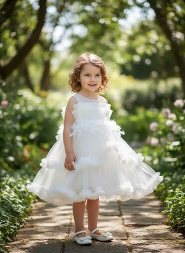 Детское платье, цвет - Белый at lalafo.kg Детское платье, цвет - Белый