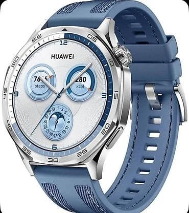 адам адеби электрондук китеп: Смарт-часы HUAWEI (серебристый корпус, синий ремешок) - Классический — 1