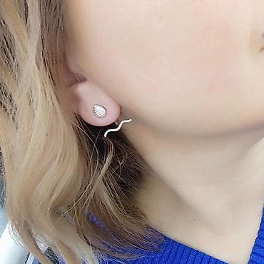 Серебряные серьги: Серебряные серьги, Проба 925, Женские, Новый — 2