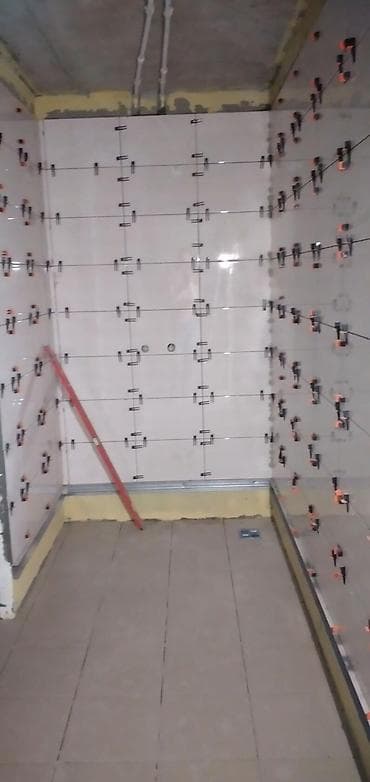 Жасалгалоочу жумуштар: Дубалдарды коюу үчүн даярдоо, Дубалдарды грунттоо үчүн даярдоо, Плиткаларды кесүү | Карапа плиткасы, Керамогранит плиткасы, Мозаика плиткасы | Горизонталдуу төшөө, Килем түрүндө төшөө, Тикелей төшөө 6 жылдан ашык тажрыйба — 1