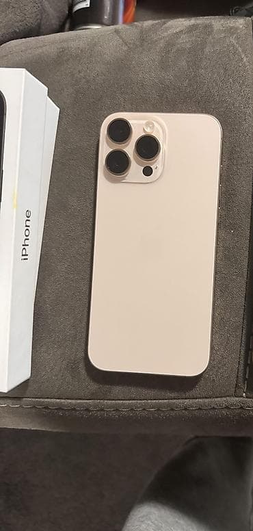 face id: IPhone 16 Pro Max, 256 ГБ, Desert Titanium, Защитное стекло, Коробка, Чехол, 91 % — 1