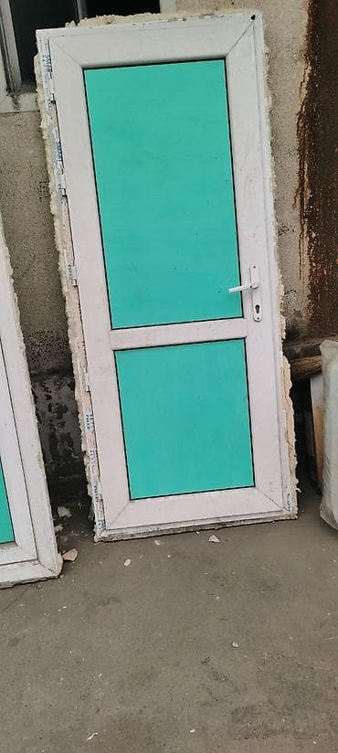 Үй жана бакча: ПВХ дверь входная/балконная с фрамугой из сэндвич-панелей - Материал — 2