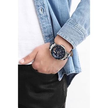 tag hauer: Мужские часы Casio Edifice на солнечной батареи с кожаным ремешком — 6