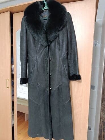 дубленка короткая: Длинная женская дублёнка из натуральной овчины, цвет чёрный. - — 4