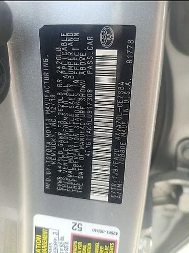 4: Toyota Camry: 2019 г., 2.5 л, Автомат, Бензин, Седан — 9