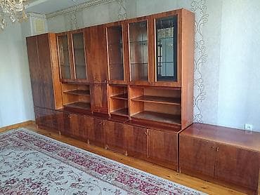 кухонный стол с полками: Стенка-шкаф, Тип стенки-шкафа: Модульная, Для зала, Б/у, Особенности: С отделением под телевизор — 2