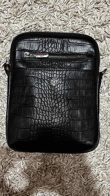 Мужская сумка через плечо BUTUN - Материал: натуральная кожа с