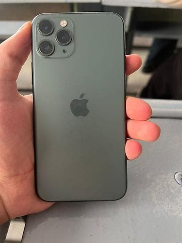 Мобильные телефоны: IPhone 11 Pro, Б/у, 256 ГБ, Matte Midnight Green, 100 % — 1