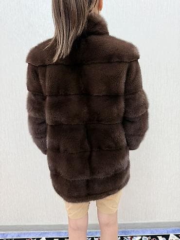 куртка норка: Шуба, Норка, По колено, Трансформер, XL — 2