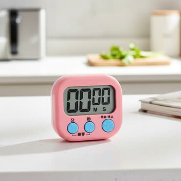 кнопка: Цифровой кухонный таймер с большим дисплеем - Цвет: розовый корпус — 1