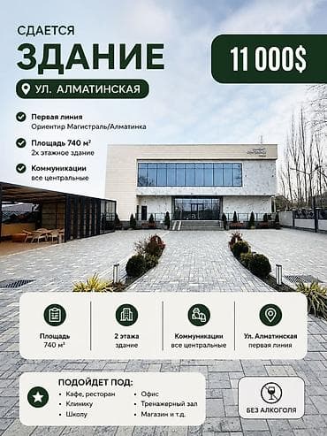 Сдается в аренду здание на ул. Алматинской по первой линии Ориентир