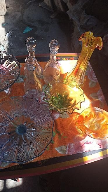 декаративные цветы: Набор посуды и стекла микс (разные позиции) Состав по фото: - — 4