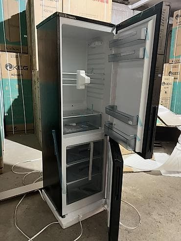 Холодильник KEG KD340R, двухкамерный, черное стекло - Современный