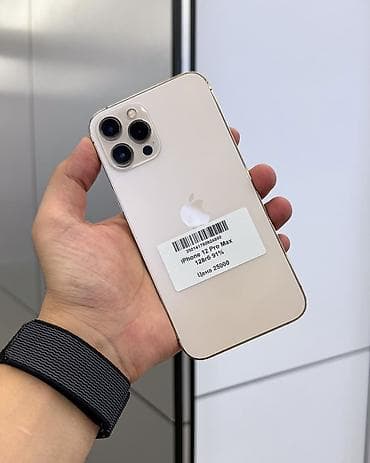 IPhone 12 Pro Max, Б/у, 128 ГБ, Matte Gold, Защитное стекло, Чехол, В рассрочку, 91 %
