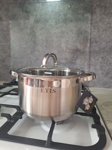 посуда кастрюли: Набор 3 шт. Нержавеющая сталь 18/10 Дно очень толстое. Крышка из — 5