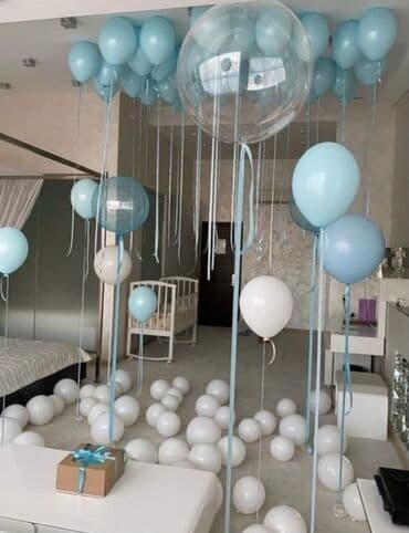 купить гелевый балон для шаров: Геливые шары Шарики на заказ Выписка из роддома День рождения Юбилей — 16