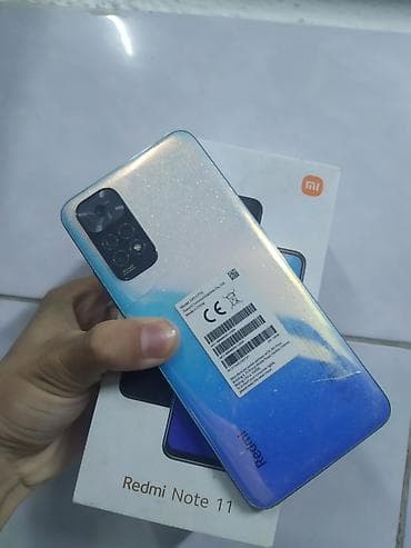 Redmi, Redmi Note 11, Б/у, 128 ГБ, цвет - Голубой, 2 SIM