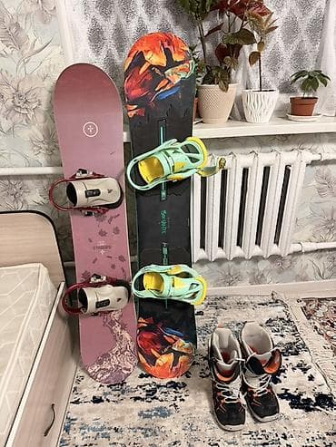 купить сноуборд бу бишкек: Burton, Универсальные, С креплениями, Б/у — 1
