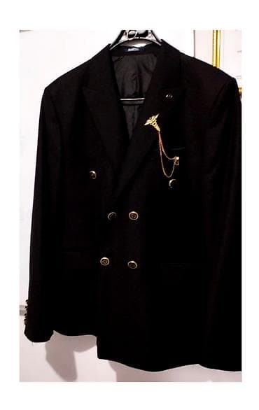 Костюмы: Двубортный мужской пиджак Marsel, черный. - Классический крой с — 2