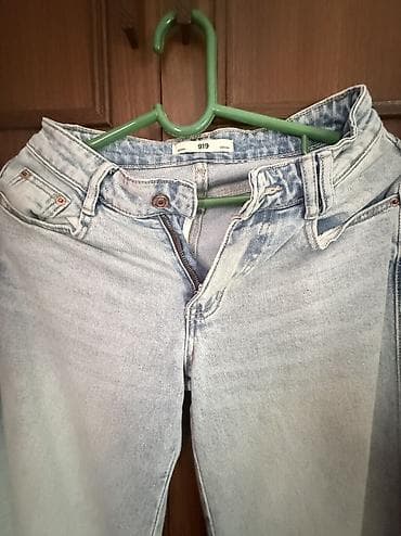 mind error jeans: Светло-голубые джинсы свободного кроя (wide/straight). - Цвет — 3