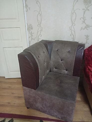 кухооный гарнитур: Кухонный мягкий уголок, Б/у, Другой материал, цвет - Коричневый — 2