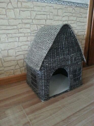 где купить домик для кошки: Кошкин дом.Плетенный ручная работа. Выс.52.шир.30см.дл.43см. Цена 2200 — 3