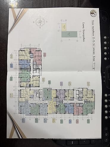 квартиры в районе бишкек парк: 2 комнаты, 69 м², Элитка, 14 этаж, Готовая ПСО (под самоотделку) — 4