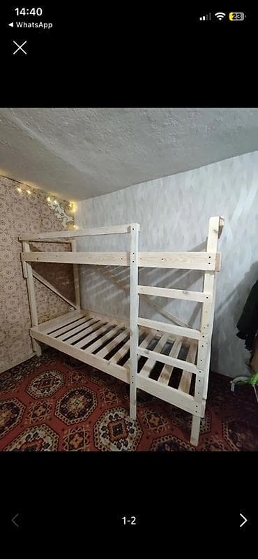 bunk bed: Двухъярусные кровати для общежитий/хостелов/дач. - Конструкция — 3