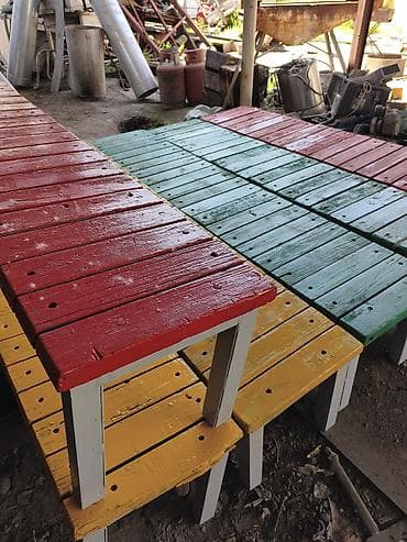 Бизнес үчүн жабдуулар: Продаю скамейки деревянные ношки железная состояние отличное для парки — 7