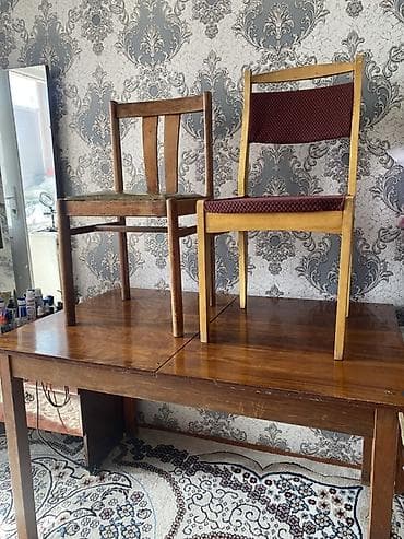 Столдор: Ашкана үчүн отургуч, Жыгач, түсү - Күрөң — 1