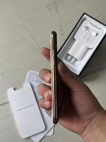 iph: IPhone Xs, Б/у, 256 ГБ, Золотой, Наушники, 80 % — 4