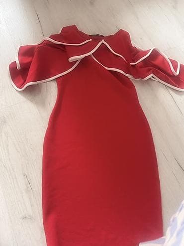 Вечернее платье, Коктейльное, Короткая модель, Шифон, Без рукавов, XS