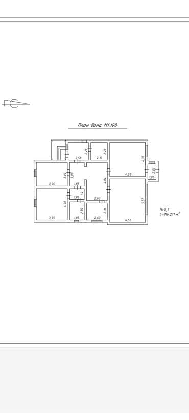 дом в киркомстроме: Дом, 120 м², 6 комнат, Собственник, Косметический ремонт — 4