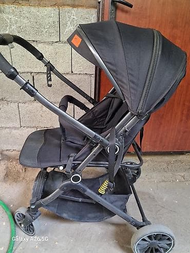 коляс: Коляска, Другой бренд, цвет - Черный, Б/у — 4