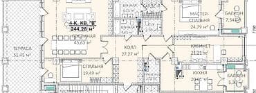 platinum park: 4 комнаты, 244 м², Элитка, 2 этаж, Готовая ПСО (под самоотделку) — 7