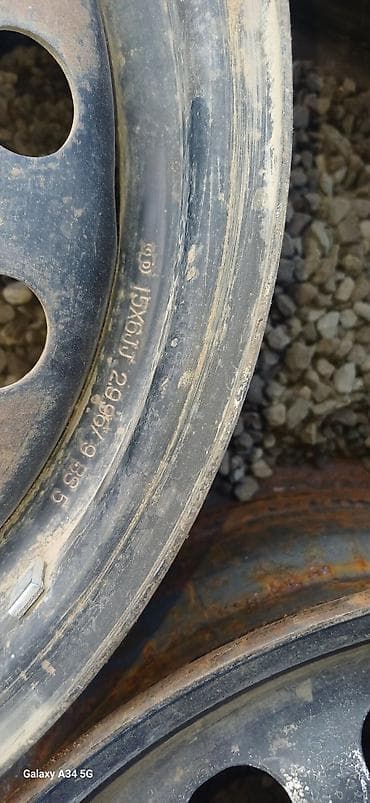 22 5 295 80: Железные Диски R 15 Honda, Комплект, отверстий - 4, Б/у — 4