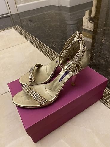 Босоножки, 38.5, Dolce & Gabbana, Б/у, цвет - Золотой, Самовывоз