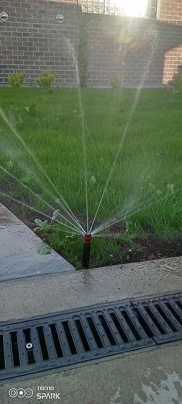 Автоматический полив газона и настройка, капельный полив, обрезка