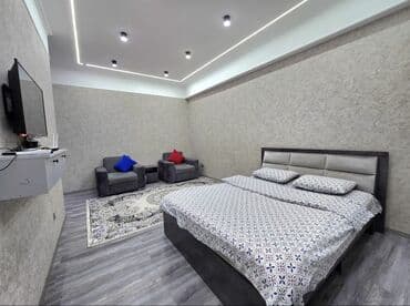 суточные квартира: 1 комната, Душевая кабина, Постельное белье, Кондиционер — 1