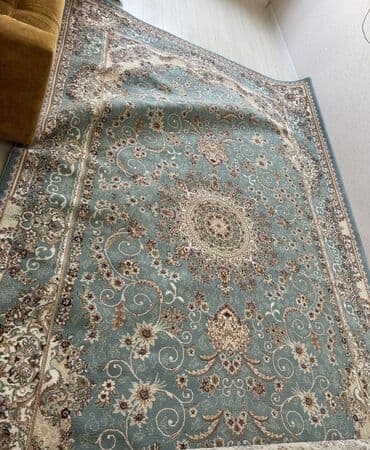 турецкую мебель: Ковер Б/у, Миллионник, 350 * Вискоза, Турция, Безналичная/наличная оплата — 1