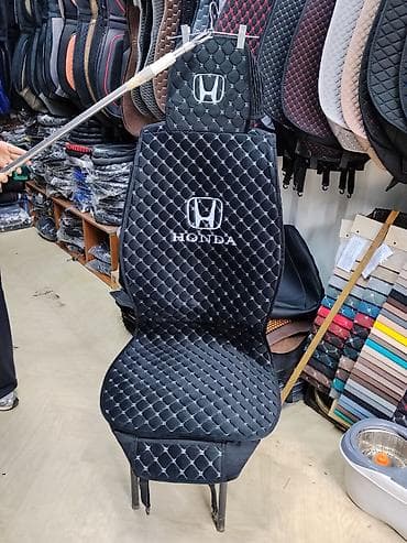 сиденье на хонду: Чехлы Экокожа, цвет - Черный, Honda — 1